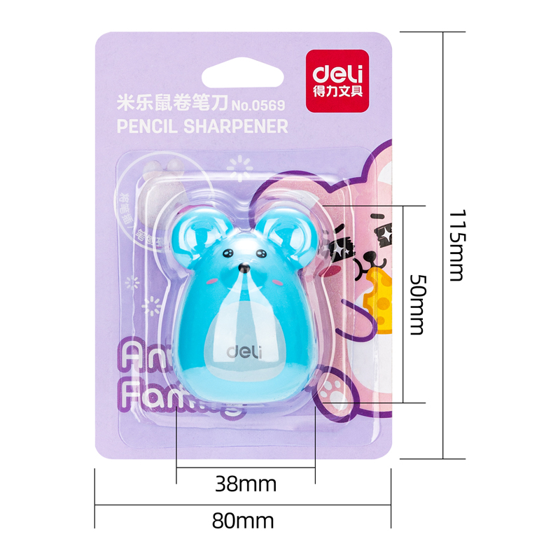 得力0569米樂鼠卷筆刀(混)(只)