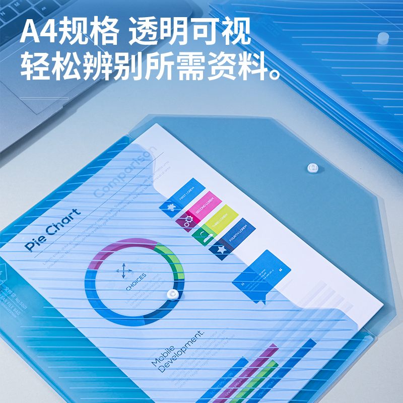 得力5501_A4文件袋(透明)(個)