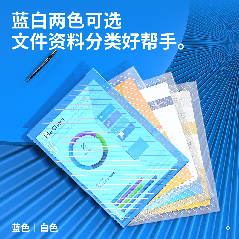 得力5501_A4文件袋(透明)(個)