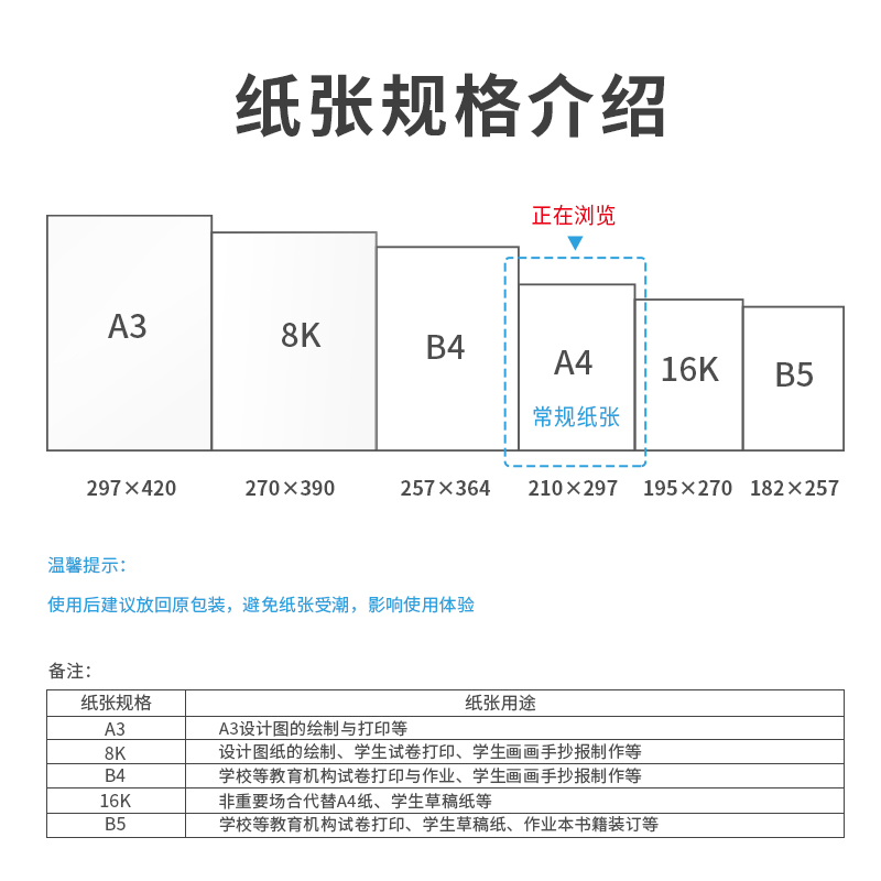 得力7421愛琴海復印紙A4-70g-5包(白)(包)