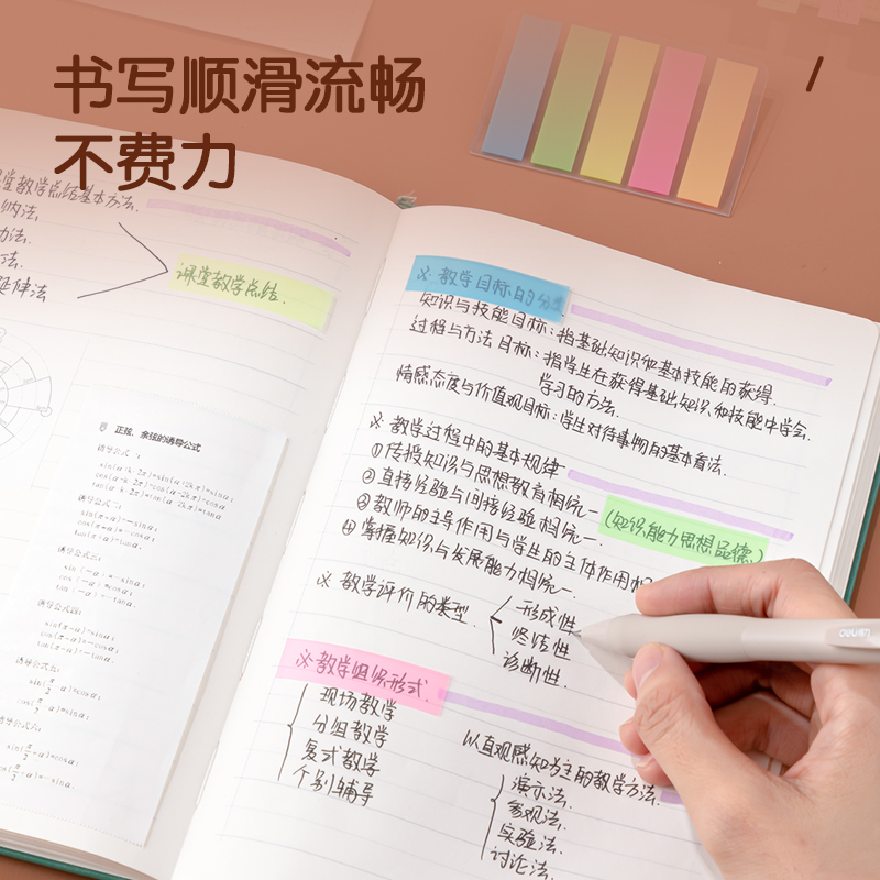 得力9063指示標(biāo)簽12*44mm(混)(袋)