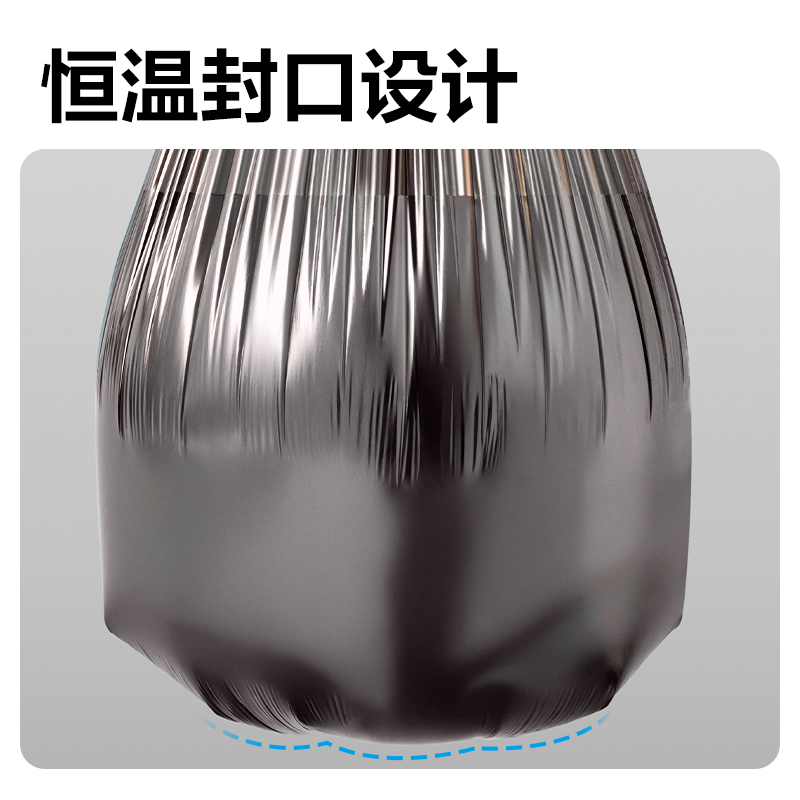 得力33070 垃圾袋(黑)(5卷/套)45×55cm八角底
