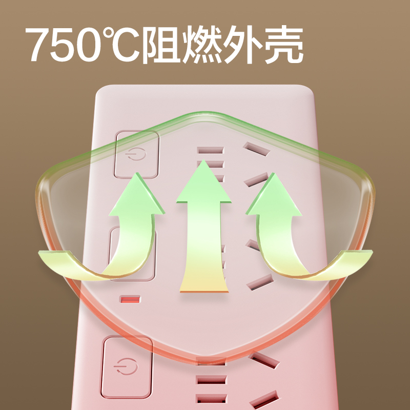 得力27040-02插座_4組_2米_PVC袋裝(白)(只)