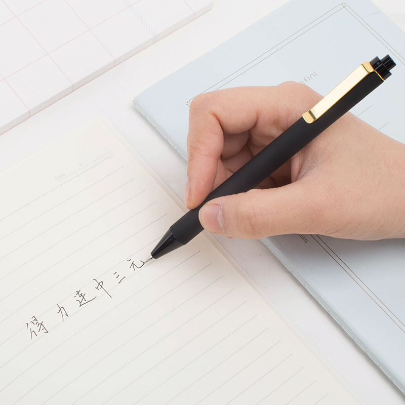 得力S100考試中性筆0.5mm子彈頭(黑)