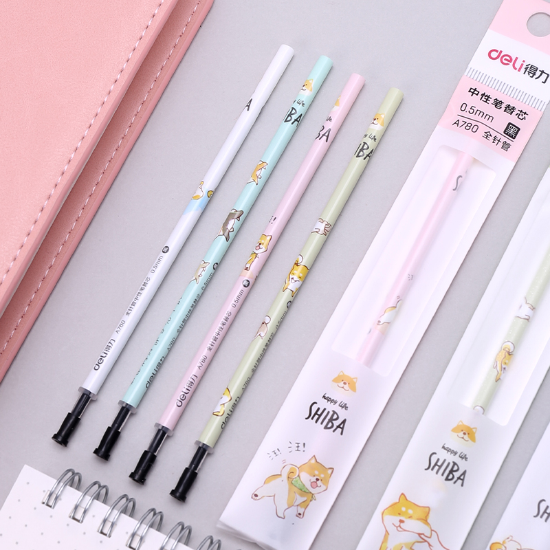 得力A780中性替芯0.5mm全針管(黑)