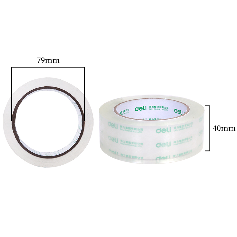 得力30310封箱膠帶40mm*60Y*50um(6卷/筒)(高透)