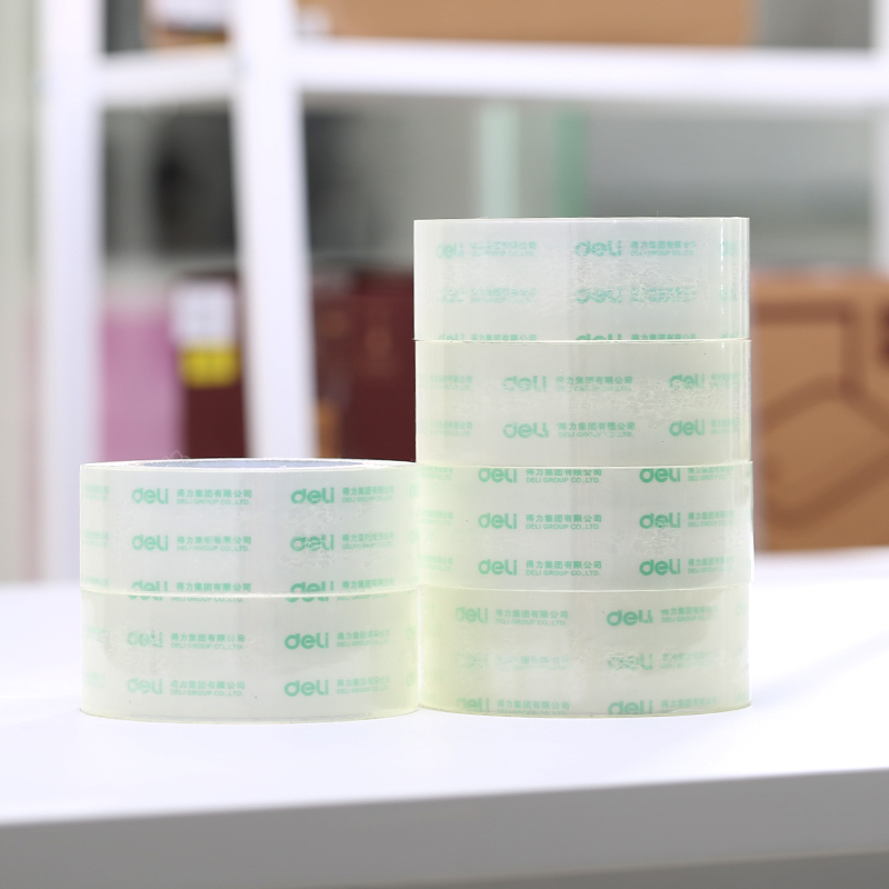 得力30311封箱膠帶40mm*100Y*50um(6卷/筒)(高透)