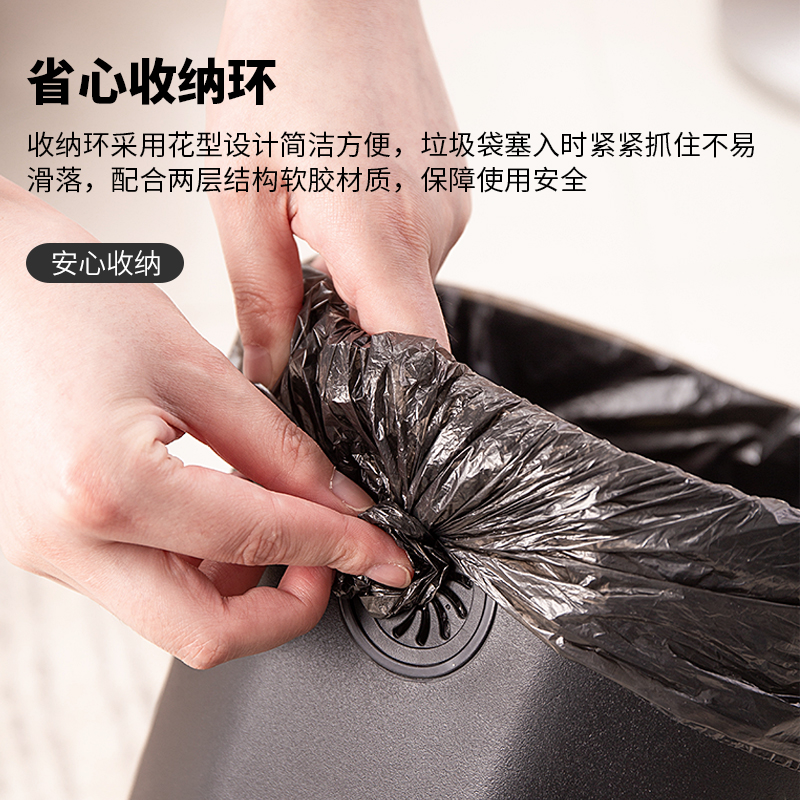 得力18828腳踏式垃圾桶(本色)(1只/彩盒)
