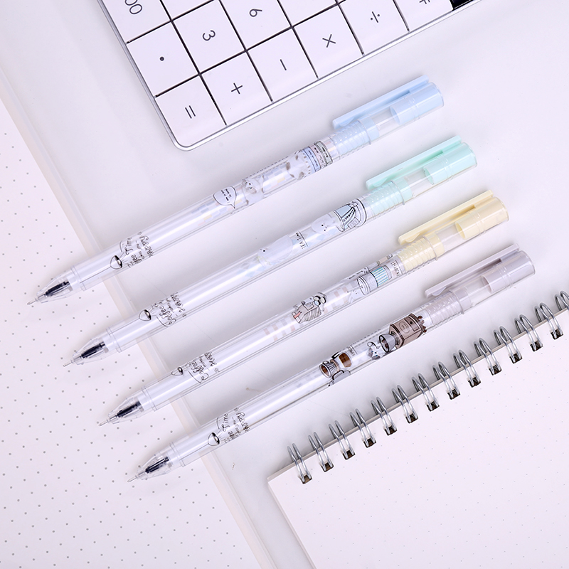 得力A411中性筆0.5mm全針管(黑)