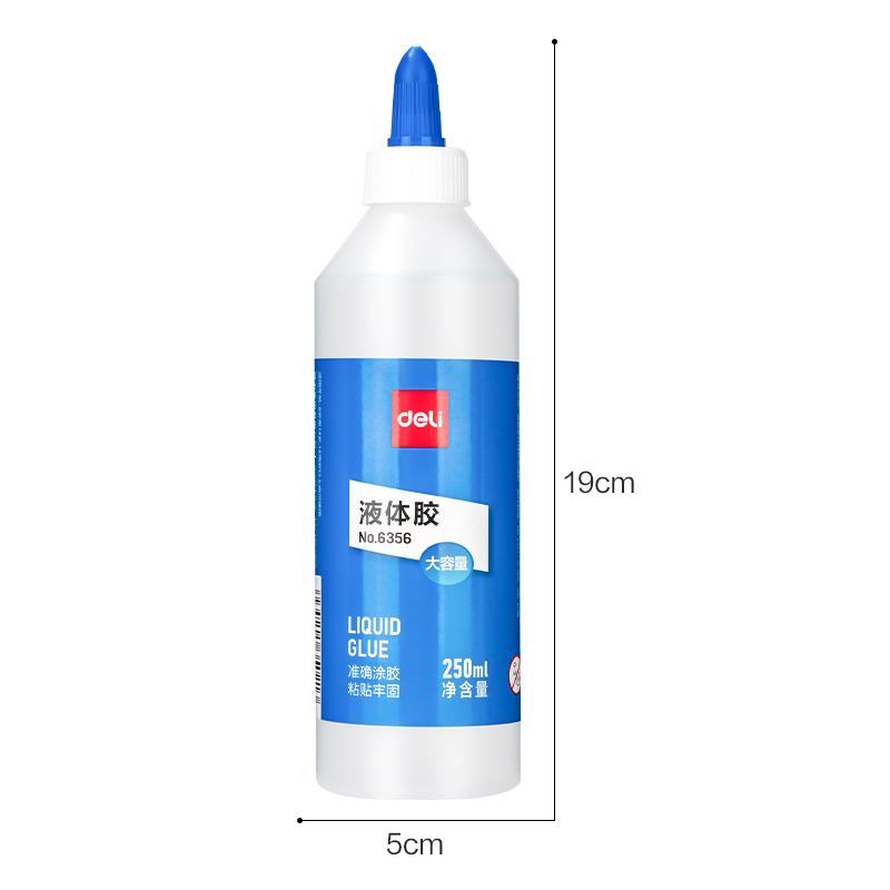 得力6356液體膠(透明)(250ml/瓶)
