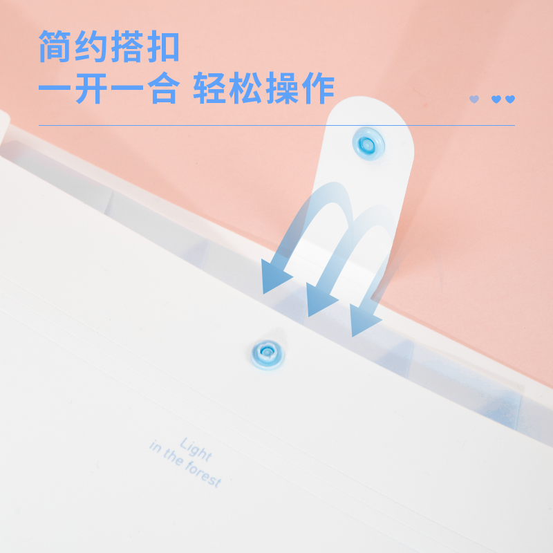得力72363_8格風琴包(藍)