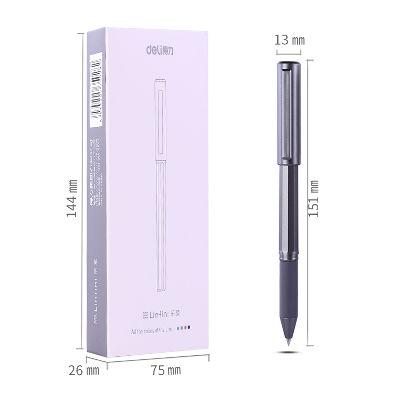 得力A09中性筆0.5mm子彈頭(黑)