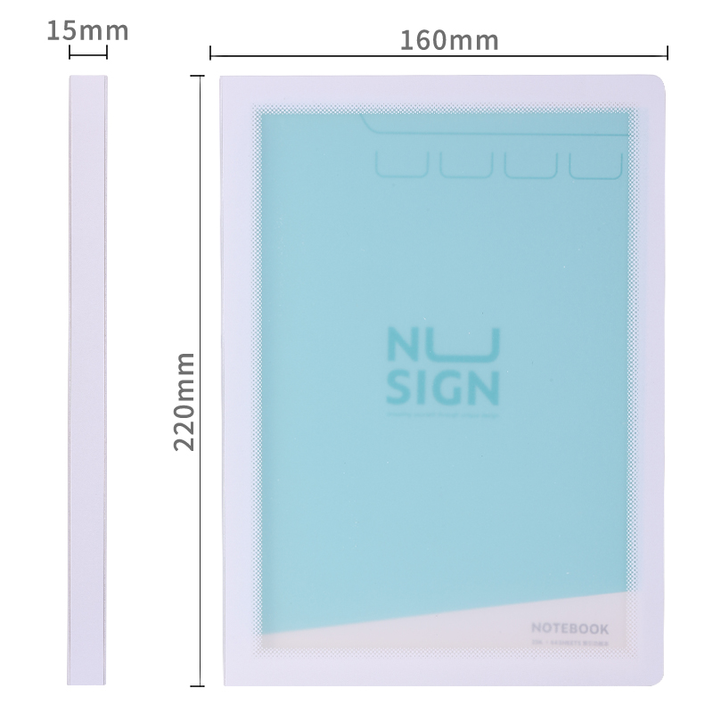 紐賽NS306_PP外殼索引功能本-25k-205*143mm-64張(珊藍(lán))