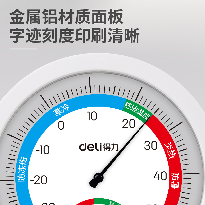 得力9017室內(nèi)溫濕度計(白色)