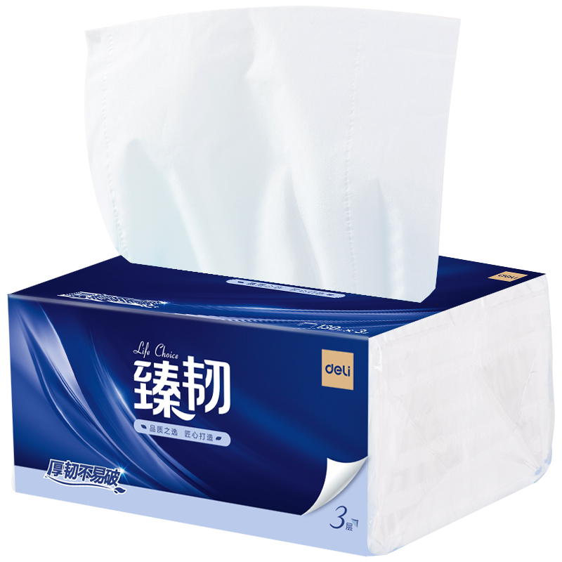 得力臻韌MR3130-01軟抽3層130抽(6包/提)(包)(藍(lán))