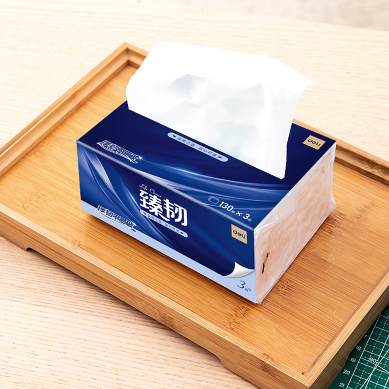得力臻韌MR3130-01軟抽3層130抽(6包/提)(包)(藍(lán))