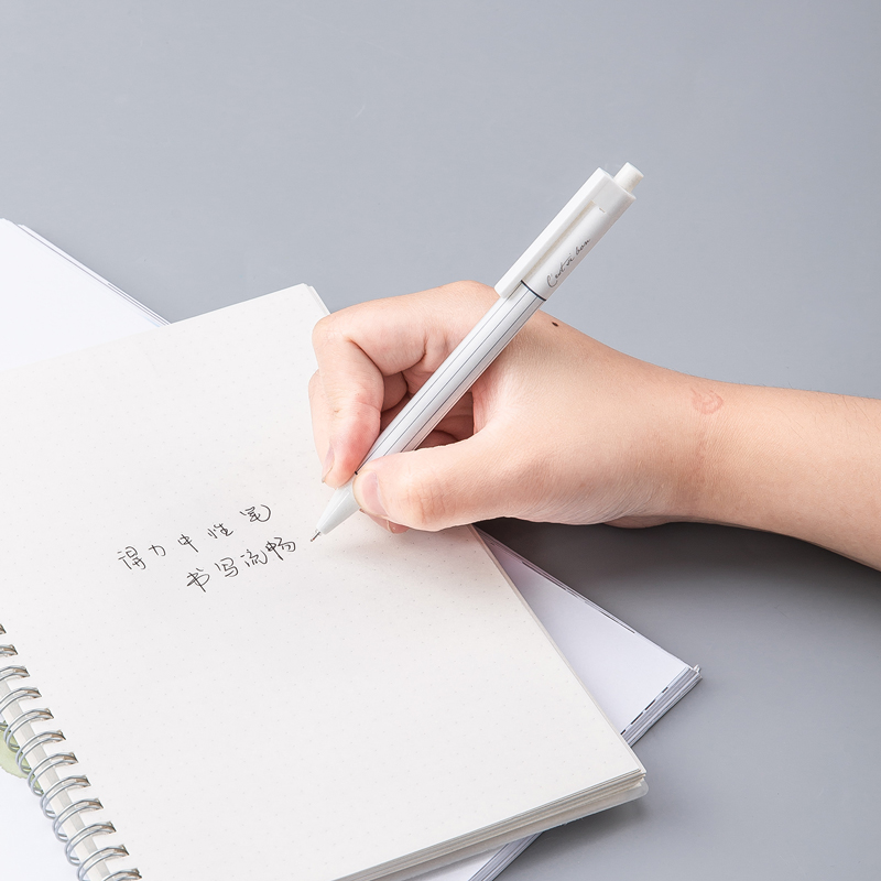 得力A443按動(dòng)中性筆0.38mm全針管(黑)