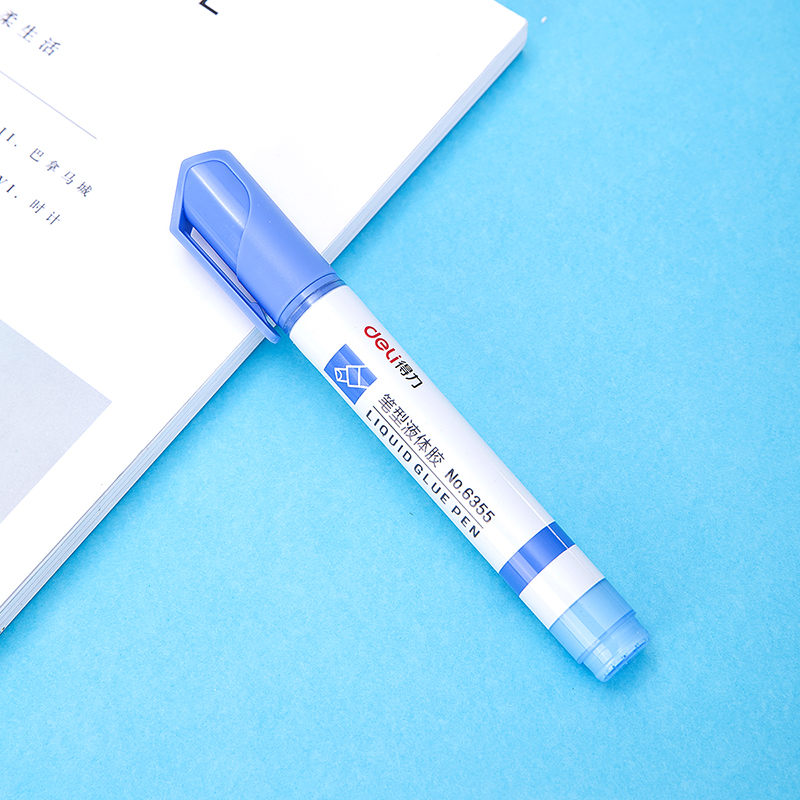 得力6355筆形液體膠(藍色)(10ml/卡)