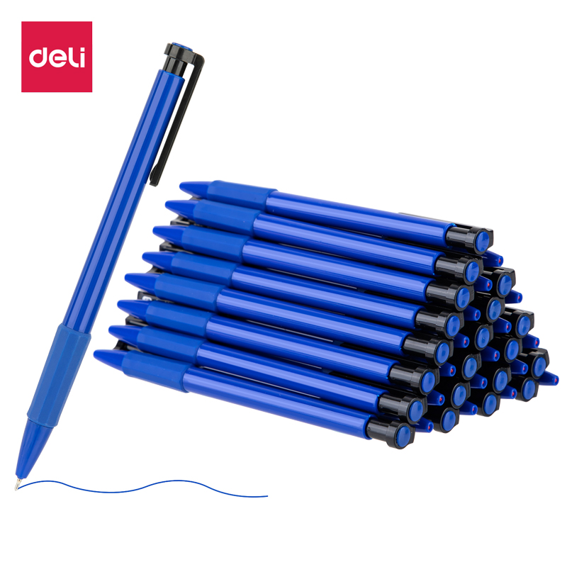 得力6546S中油筆0.7mm(藍)