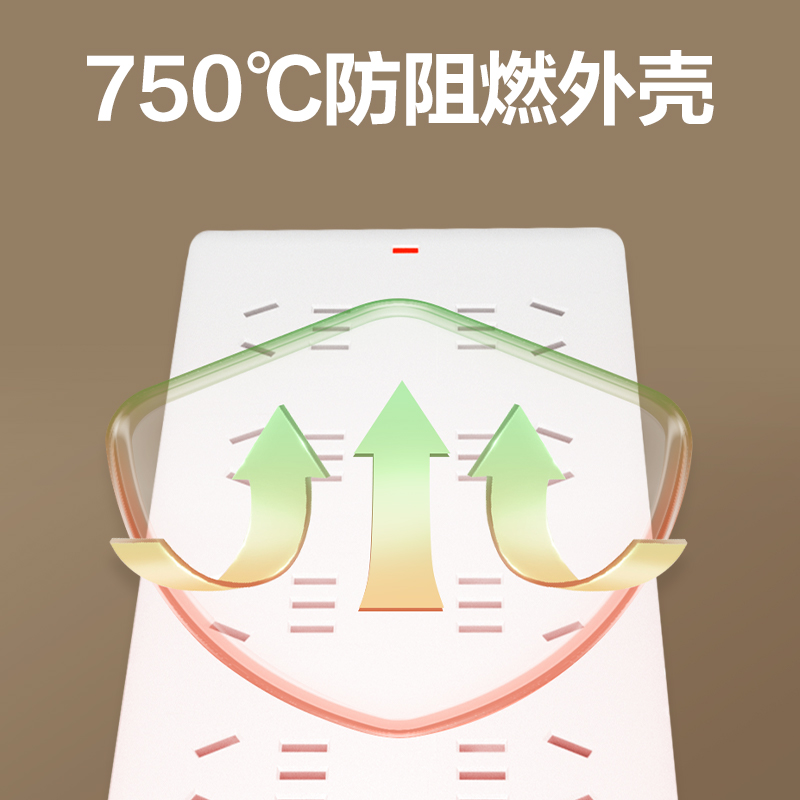 得力18262-02插座_8組_2米_PVC袋裝(白)(只)