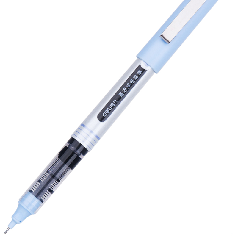 得力S653直液式走珠筆0.5mm全針管(藍(lán))(支)