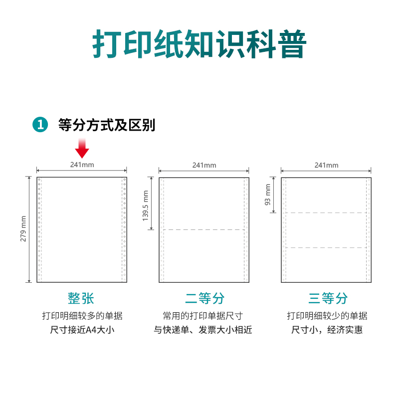得力木尚M241-2電腦打印紙(白色不撕邊)(800頁(yè)/盒)
