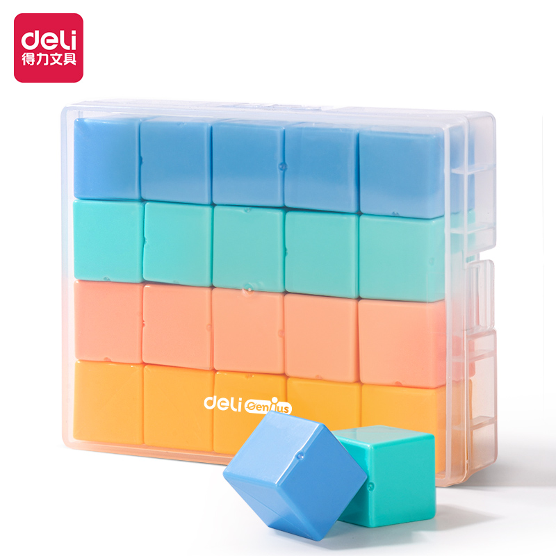 得力74364學具正方體-2cm20個(混)(盒)