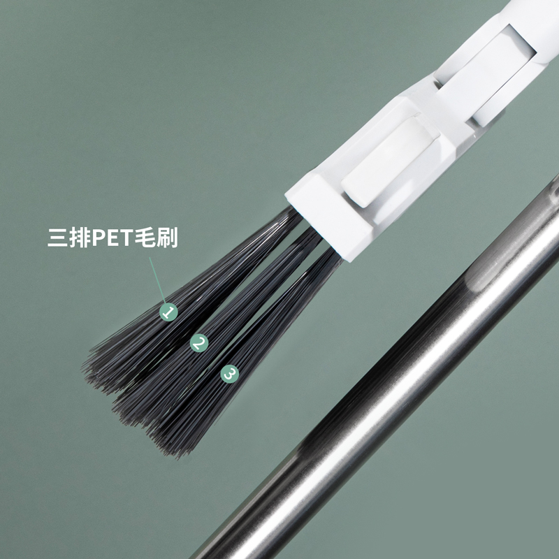 得力LQ160-掃把套裝（帶齒梳）(灰色)(掃把簸箕1套)