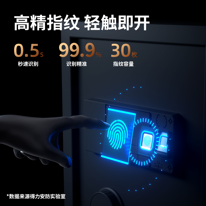 得力AE625指紋密碼保管箱H1200(金色)(臺)