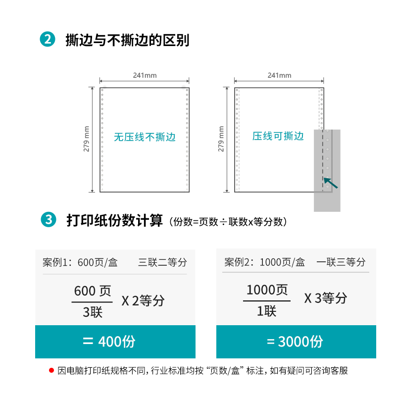得力標(biāo)王BW241-5電腦打印紙(C彩色不撕邊)(1000頁(yè)/盒)