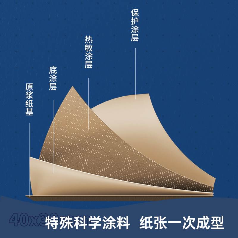 得力ZG201標(biāo)王三防熱敏標(biāo)簽紙40*30mm-800枚(白)(4卷/筒)