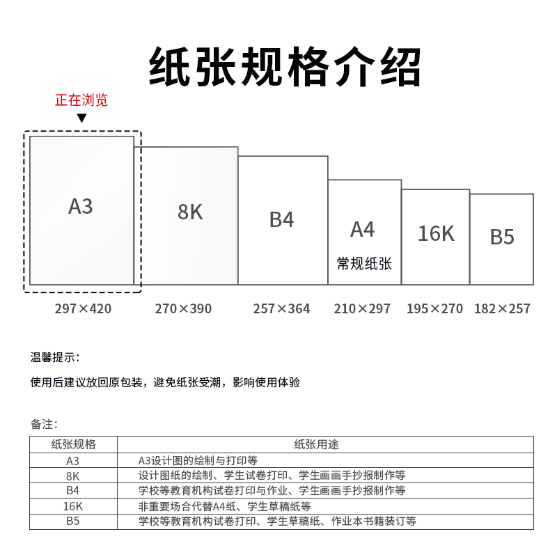 得力ZF518鉑印復(fù)印紙A3-70g-4包(藍(lán)色包裝)(包)