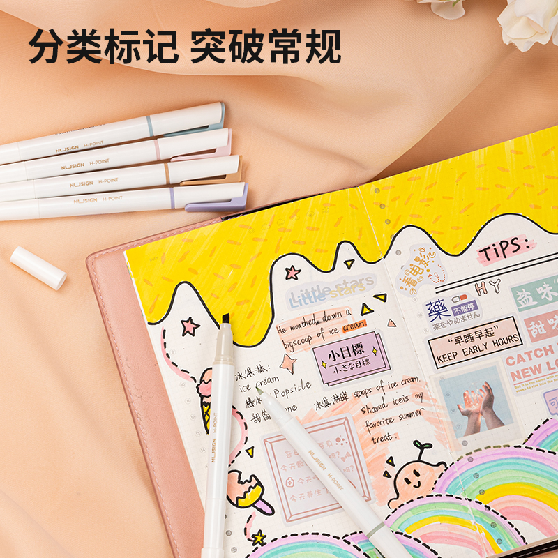 紐賽NS701-1柔彩熒光筆和風(fēng)系(混)(盒)