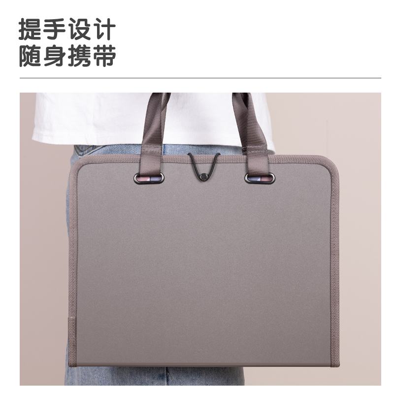 得力P60知選手提風(fēng)琴包(深灰)(個)