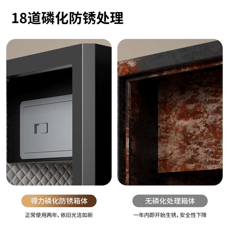 得力AE66-M電子密碼保管箱H600(黑色)(臺)