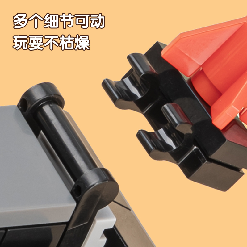 得力YP117合體積木特警指揮車(chē)(八合一)(混)(盒)