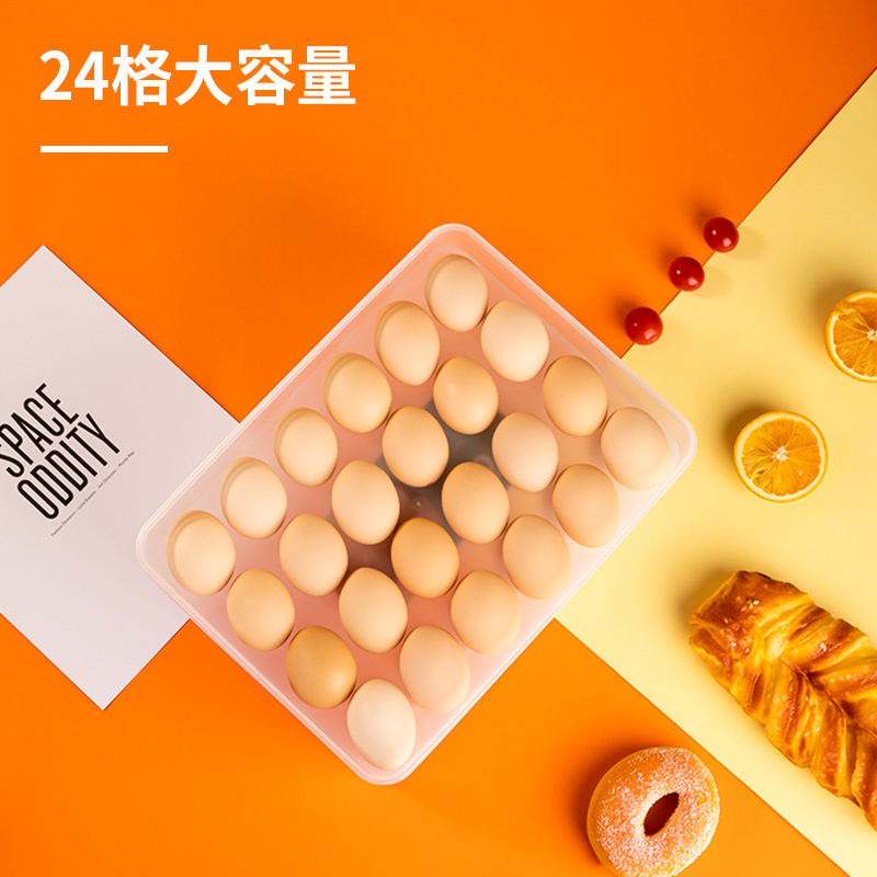 得力LM850雞蛋收納盒24格裝(白)(個(gè))