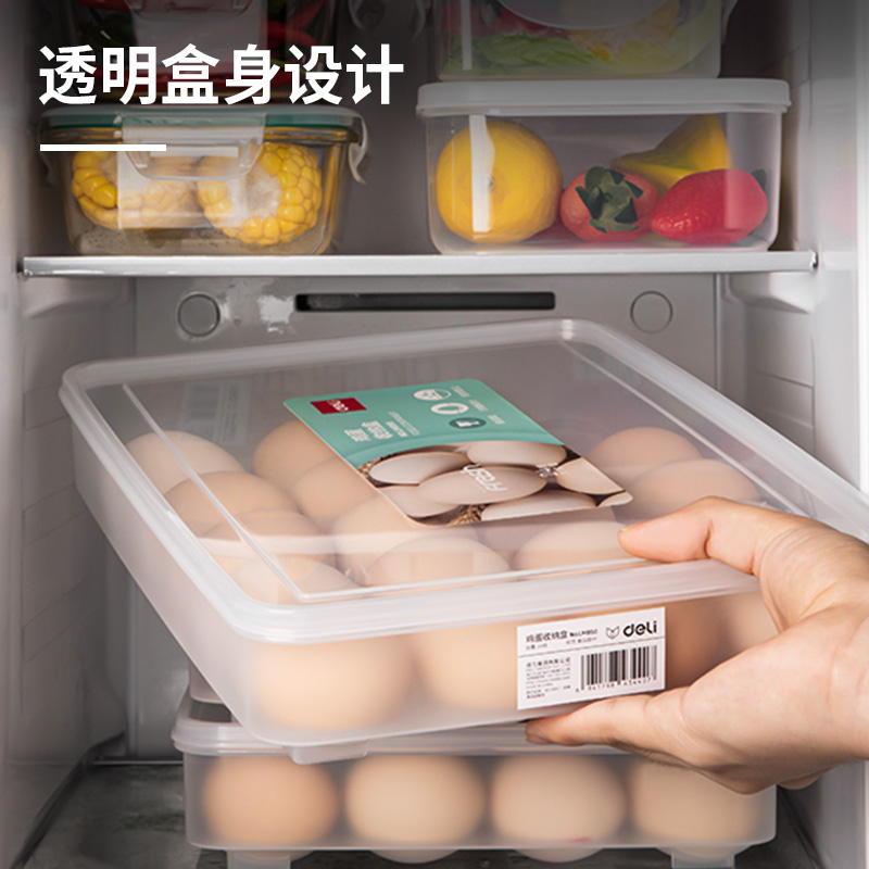 得力LM850雞蛋收納盒24格裝(白)(個(gè))