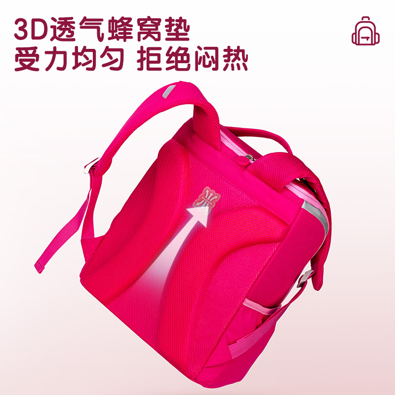 得力BB115前袋風琴頁簡約2210系列藍學生書包(藍)(個)