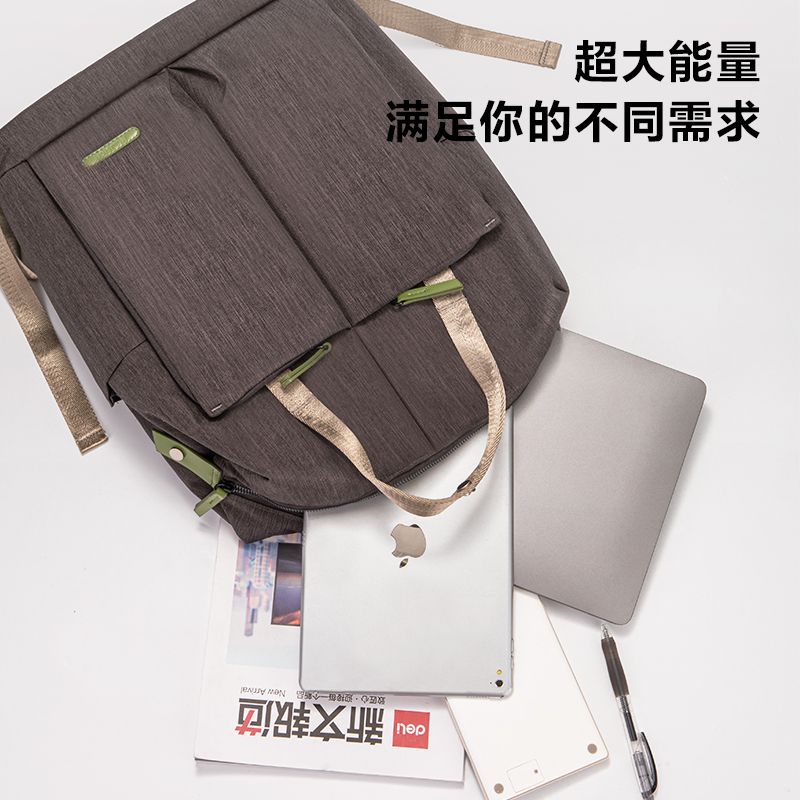 紐賽NS413 POUCHIO系列時尚通勤系列雙肩包黑色(黑)(個)