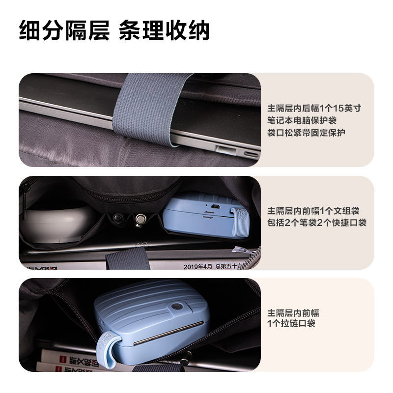 紐賽NS413 POUCHIO系列時尚通勤系列雙肩包黑色(黑)(個)