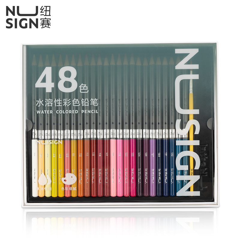 紐賽NS731-48紐賽水溶性彩鉛(混)(48色/盒)