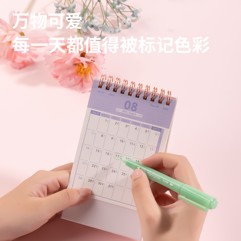 得力SK114柔彩熒光筆馬卡龍色系(混)(盒)