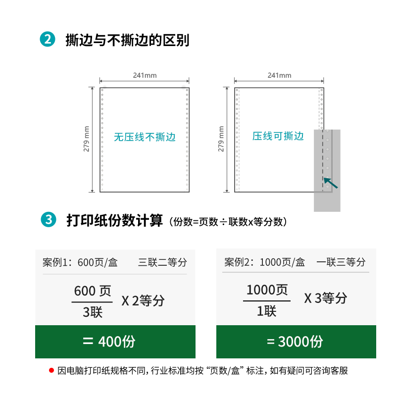 得力剛果河GH241-2電腦打印紙(C彩色不撕邊)(1000頁/盒)