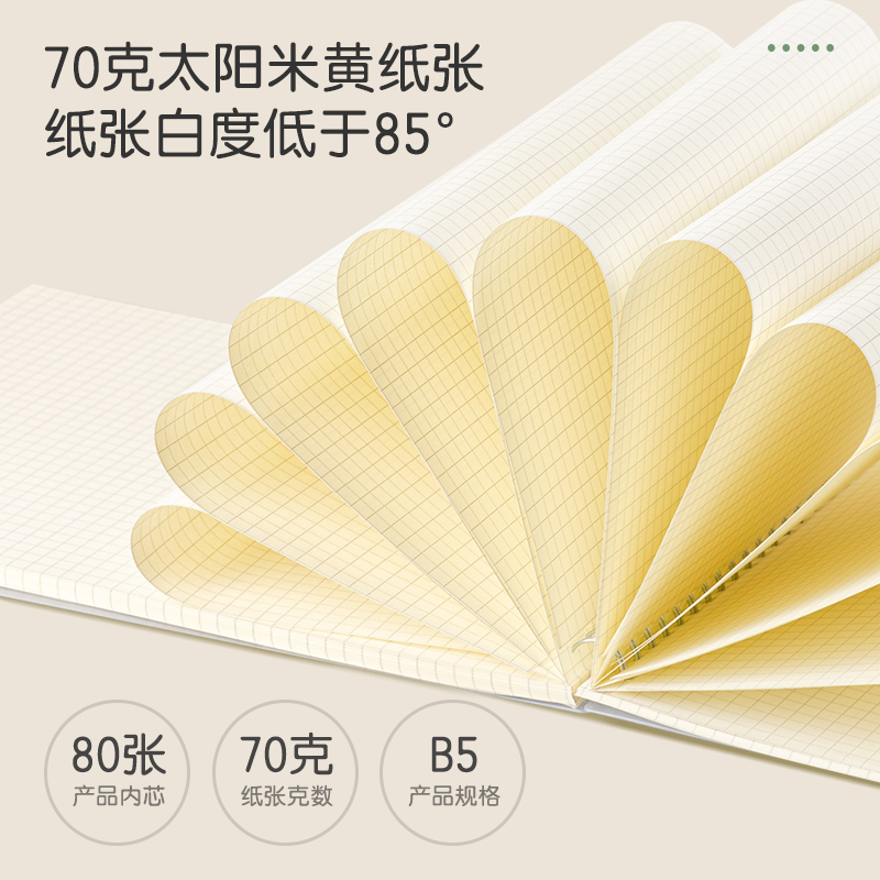 得力LPB580-02PP螺旋本(上翻方格)(本)