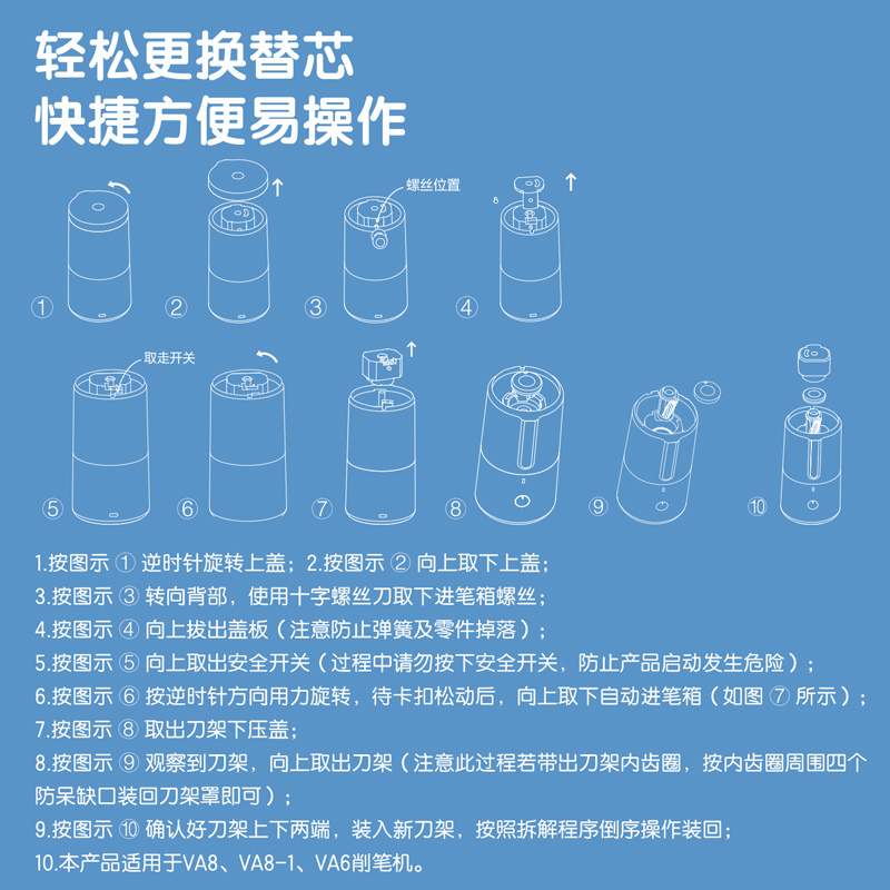 得力VA68電動(dòng)削筆機(jī)替芯(本色)(個(gè))