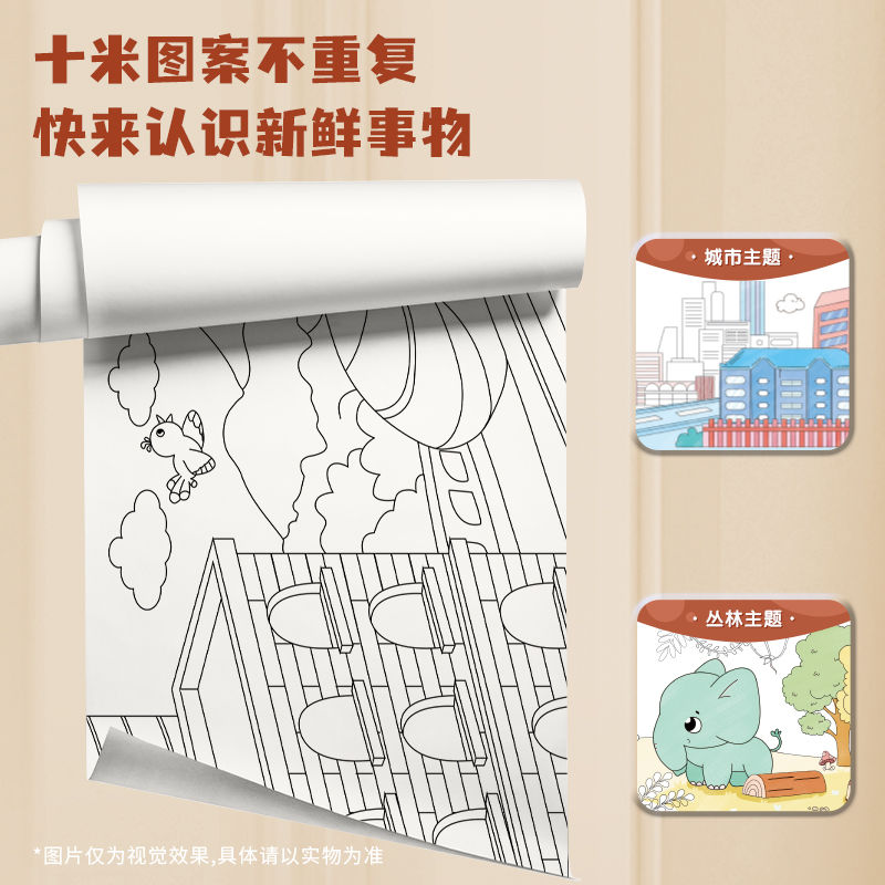 得力YC305-1_涂鴉畫(huà)卷城市主題0.43*10米無(wú)背膠(混)(卷)