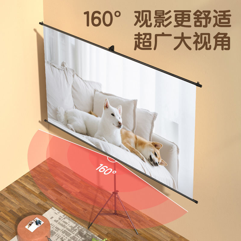 得力MS303簡(jiǎn)易懸掛支架幕100英寸(黑)(套)