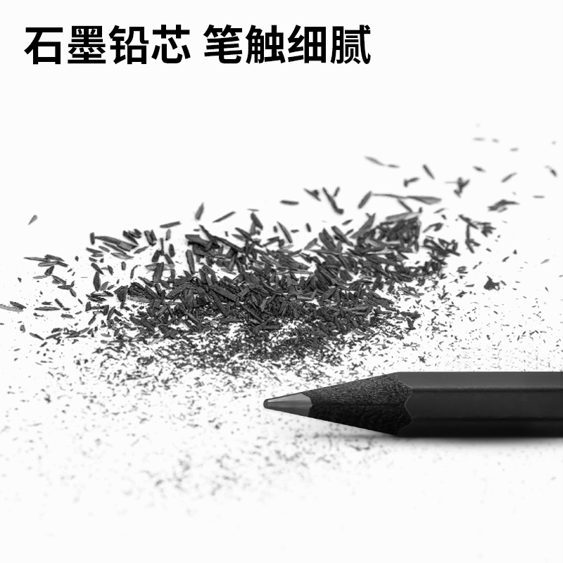 紐賽NS723-HB_紐賽黑木六角桿HB書寫鉛筆(黑)(30支/盒)