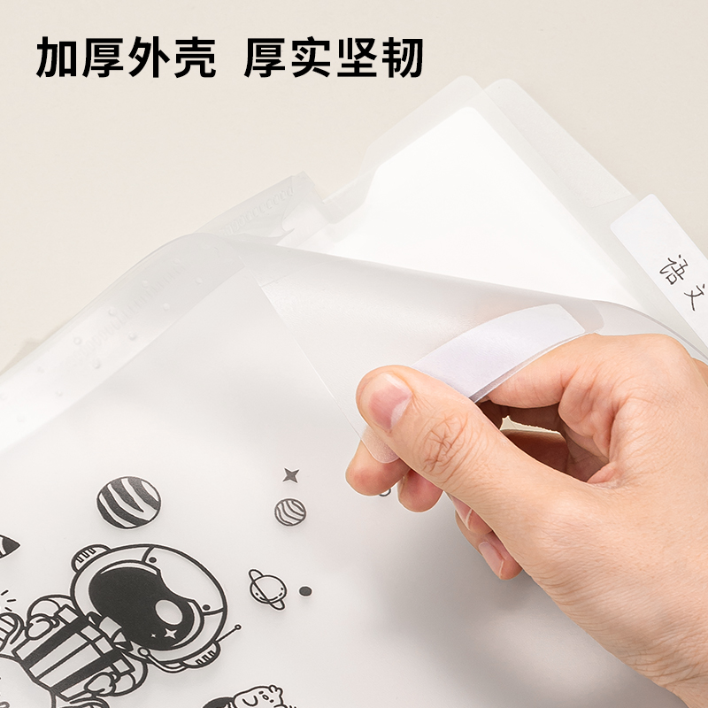 得力PM309_5格便攜風琴包(透明)(個)